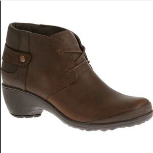 Merrell Veranda "Butter Rum" Brown Leather Ankle Booties Women Size 8.5